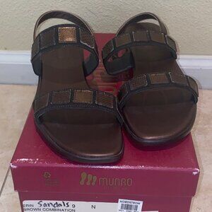 Munro American Women's Shoes (Sandal, Brown/Combination [Copper], 9N)